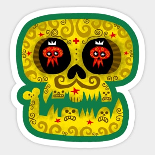 CALAVERA AMARILLA! Sticker